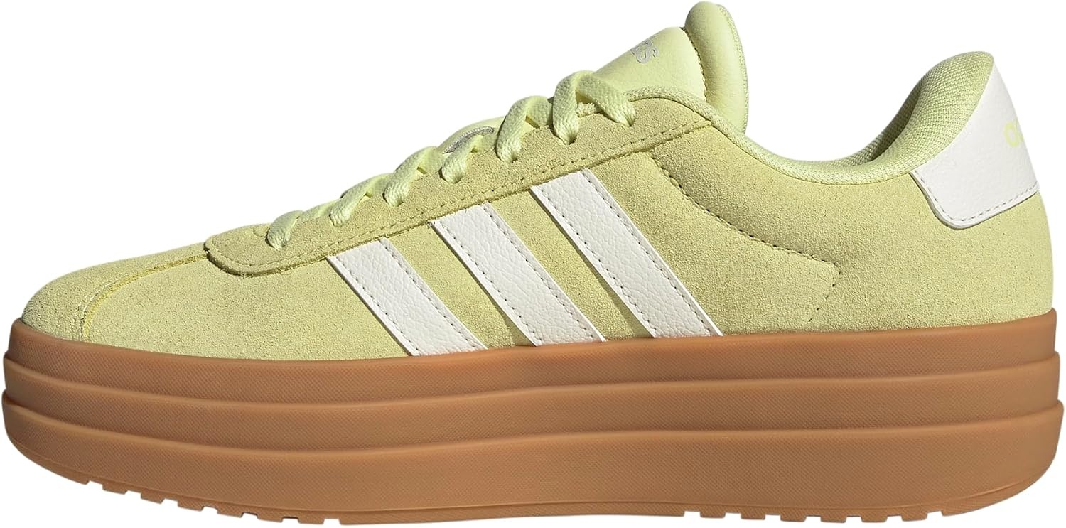 image:imageadidas Womens Vl Court Bold SneakerIce YellowOff WhiteLucid Lemon