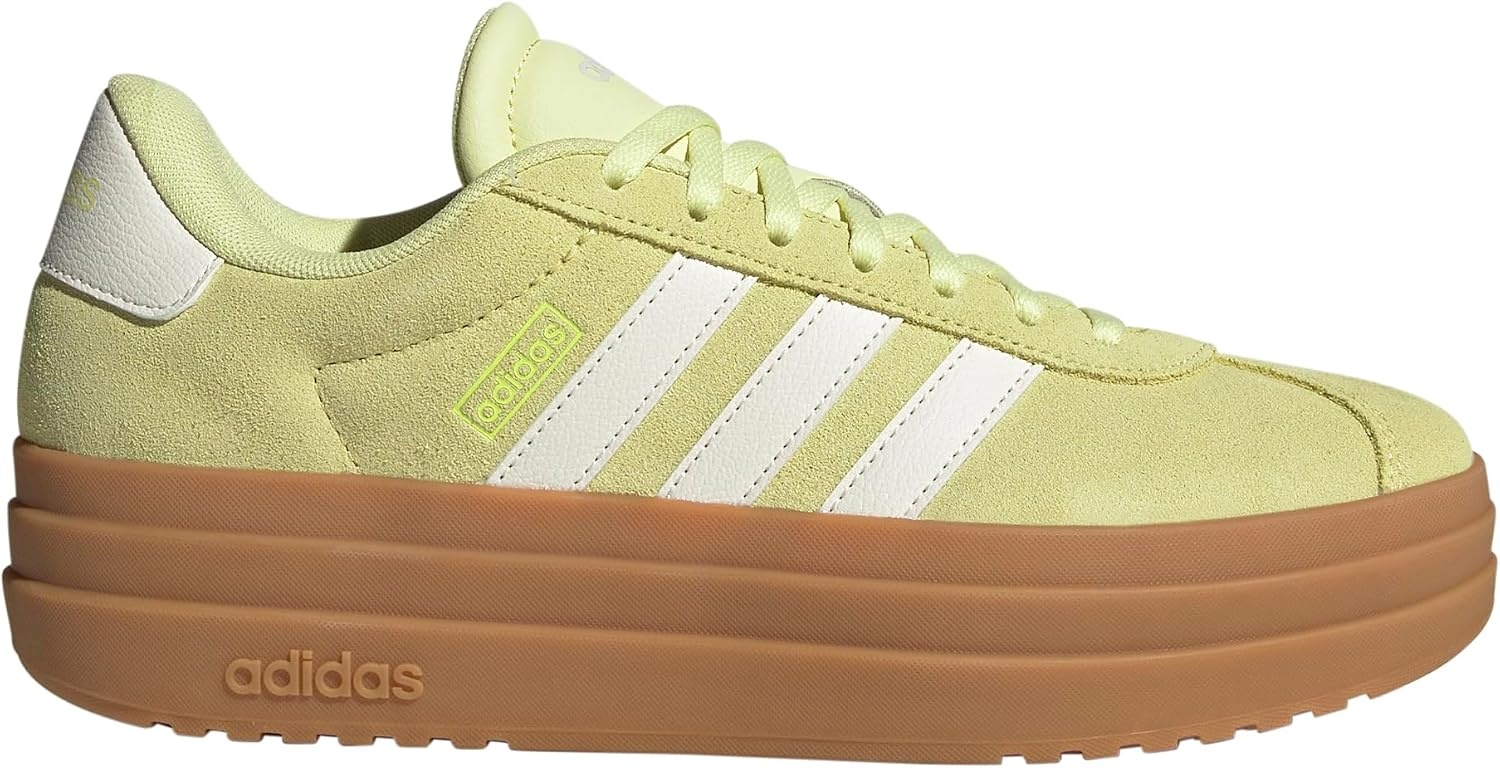 image:imageadidas Womens Vl Court Bold SneakerIce YellowOff WhiteLucid Lemon