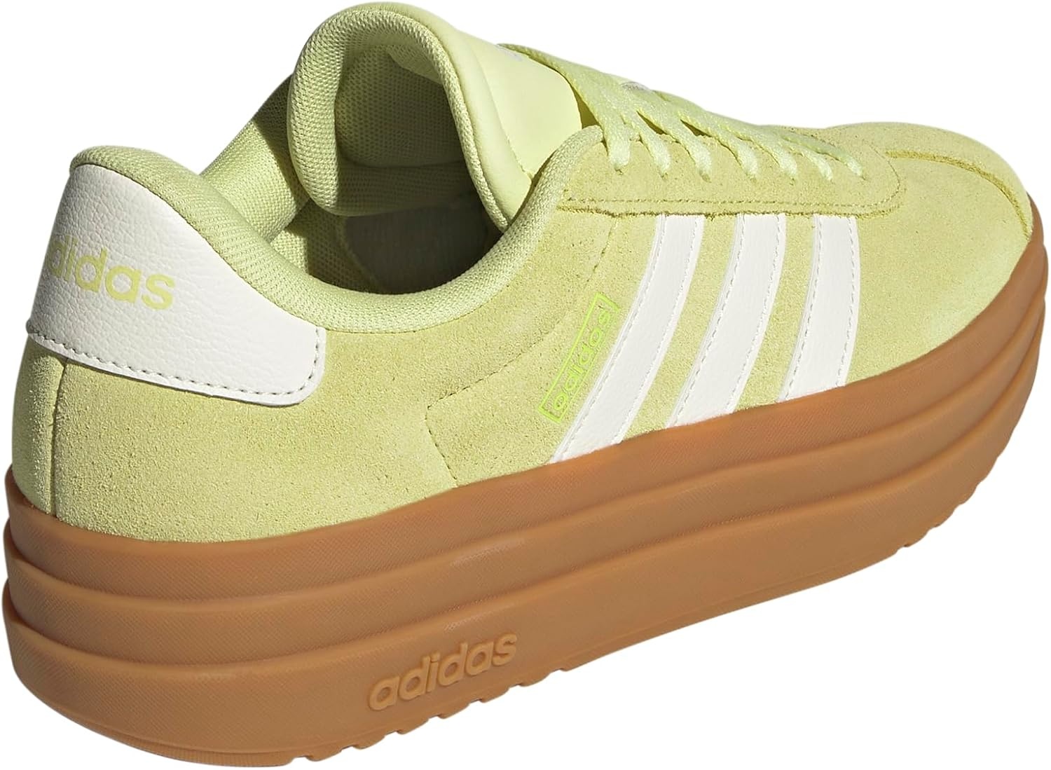 image:imageadidas Womens Vl Court Bold SneakerIce YellowOff WhiteLucid Lemon