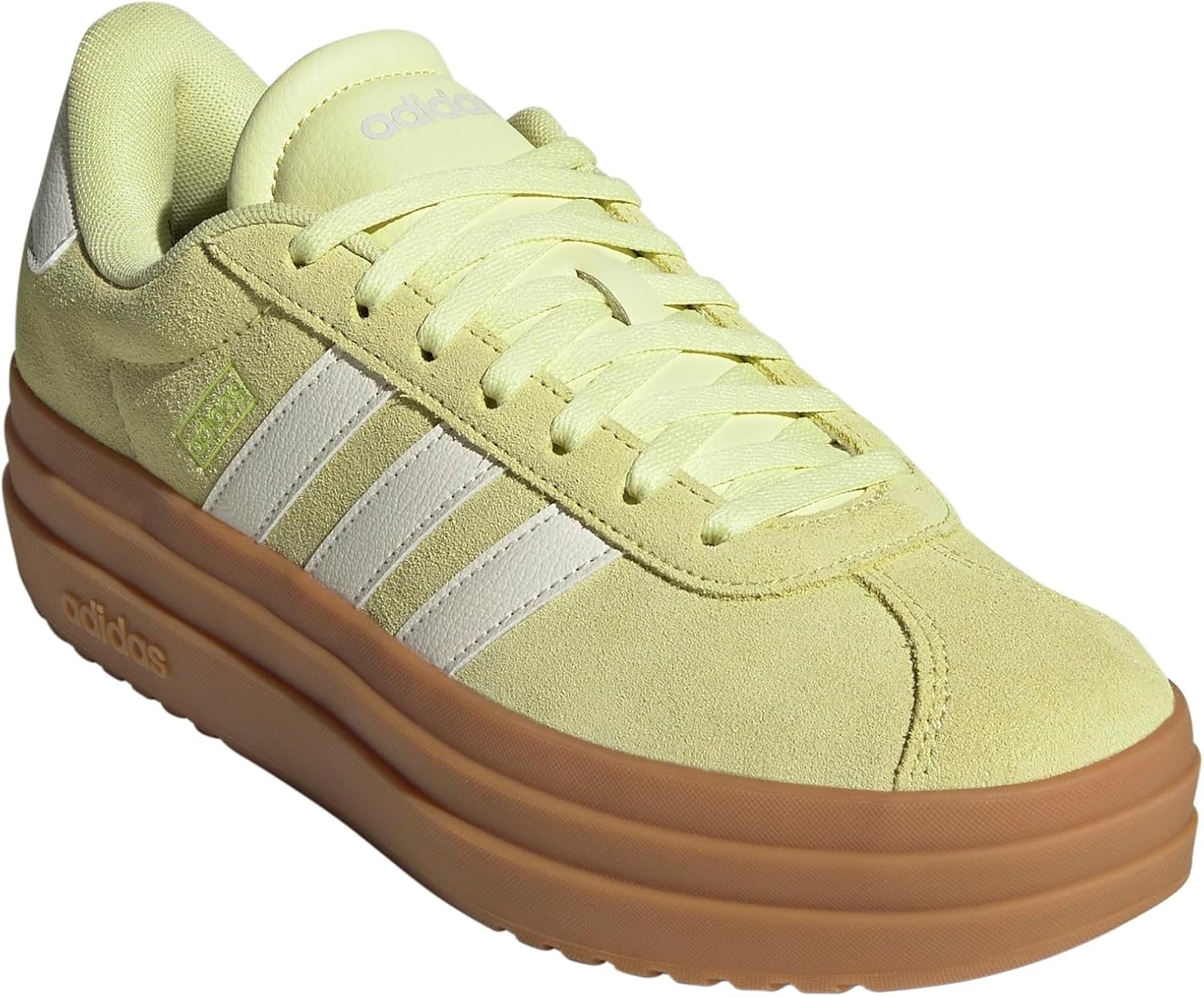 image:imageadidas Womens Vl Court Bold SneakerIce YellowOff WhiteLucid Lemon