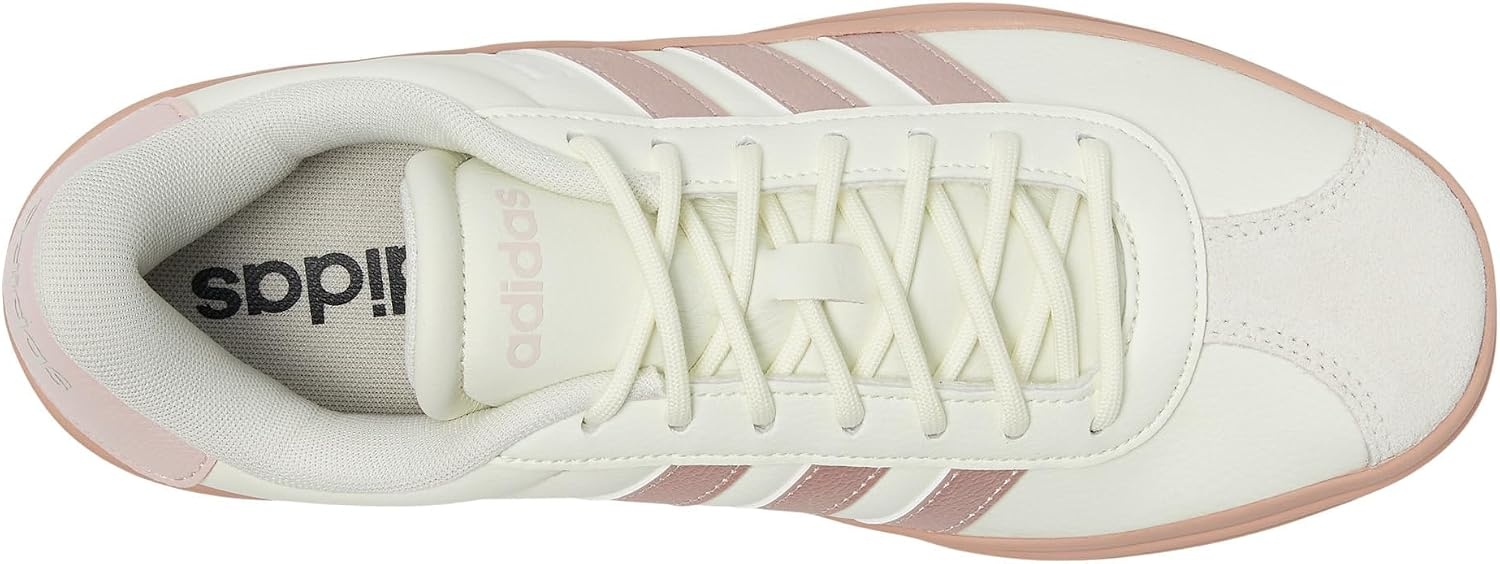 image:imageadidas Womens Vl Court Bold SneakerIvorySandy Pink MetallicSandy Pink