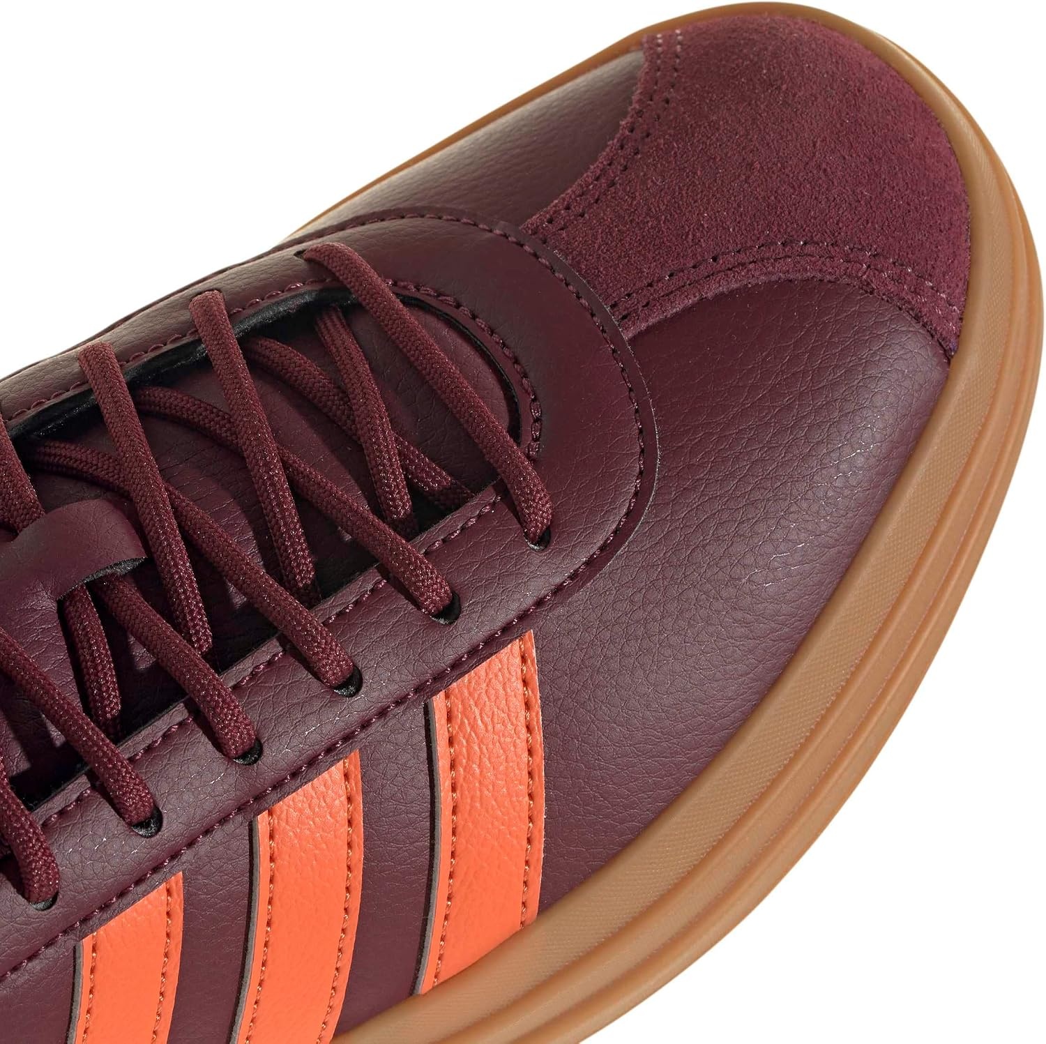 image:imageadidas Womens Vl Court Bold SneakerMaroonDusky OrangePure Ruby