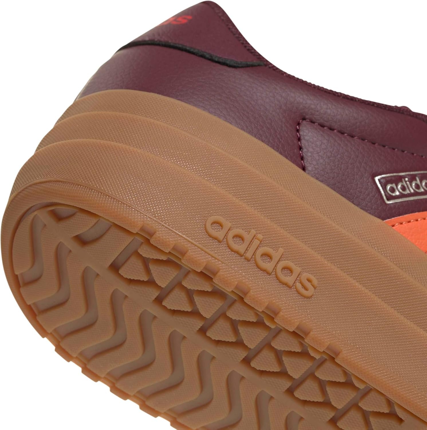 image:imageadidas Womens Vl Court Bold SneakerMaroonDusky OrangePure Ruby