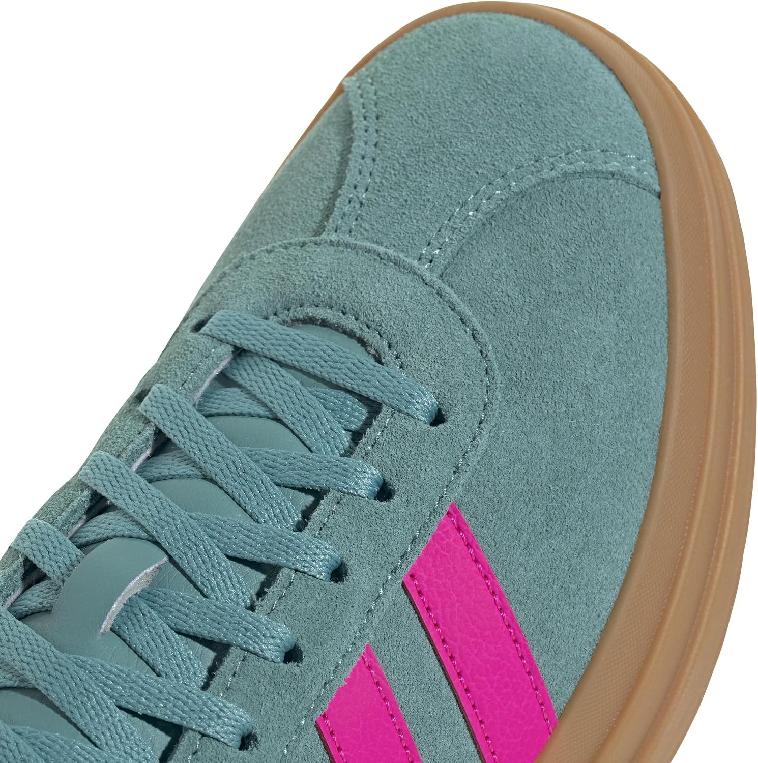 image:imageadidas Womens Vl Court Bold SneakerPowder TealShock PinkPowder Yellow