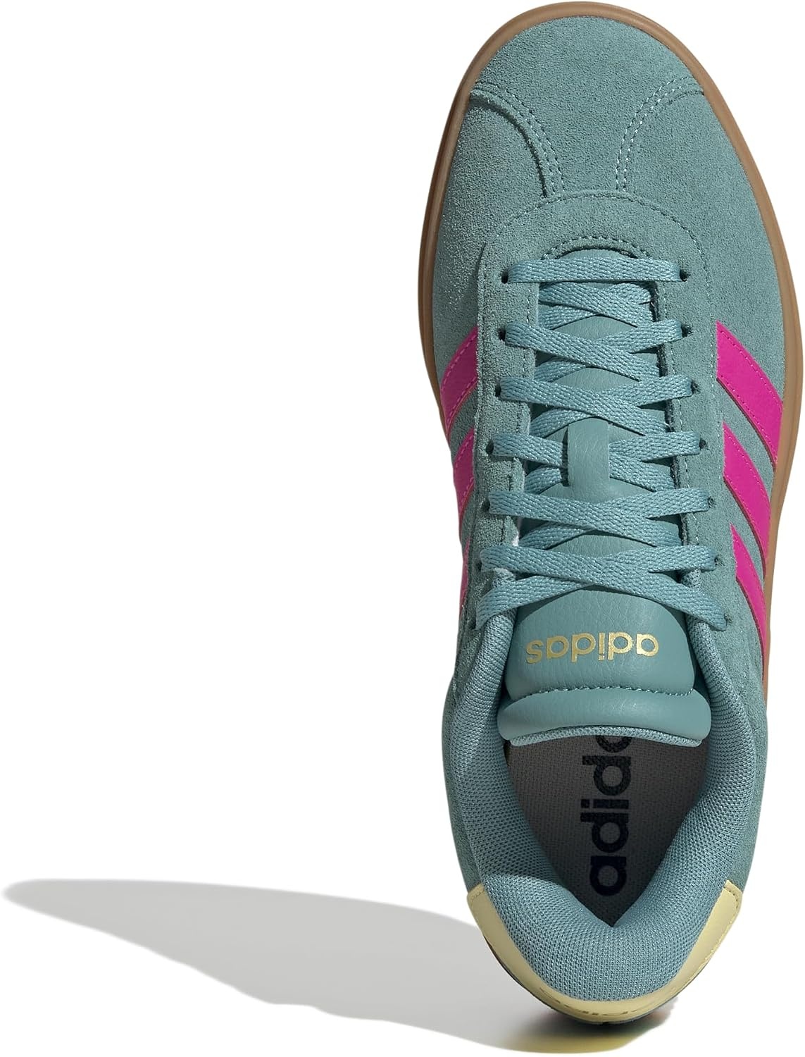 image:imageadidas Womens Vl Court Bold SneakerPowder TealShock PinkPowder Yellow