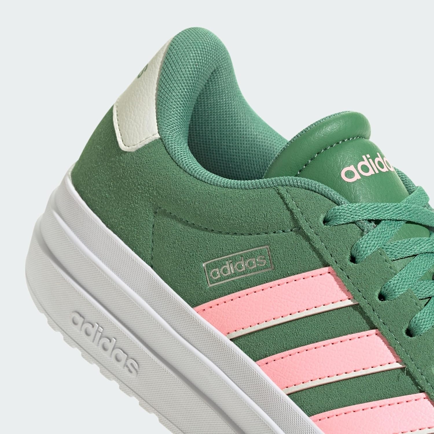image:imageadidas Womens Vl Court Bold SneakerPreloved Green Pink Spark Ivory