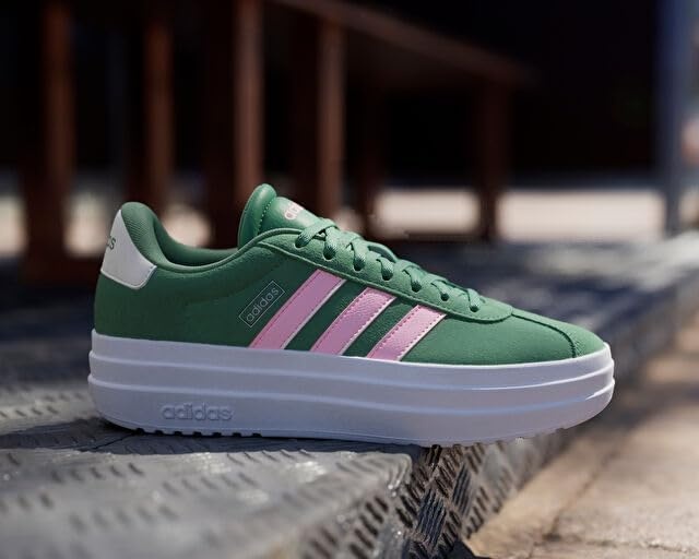 image:imageadidas Womens Vl Court Bold SneakerPreloved Green Pink Spark Ivory