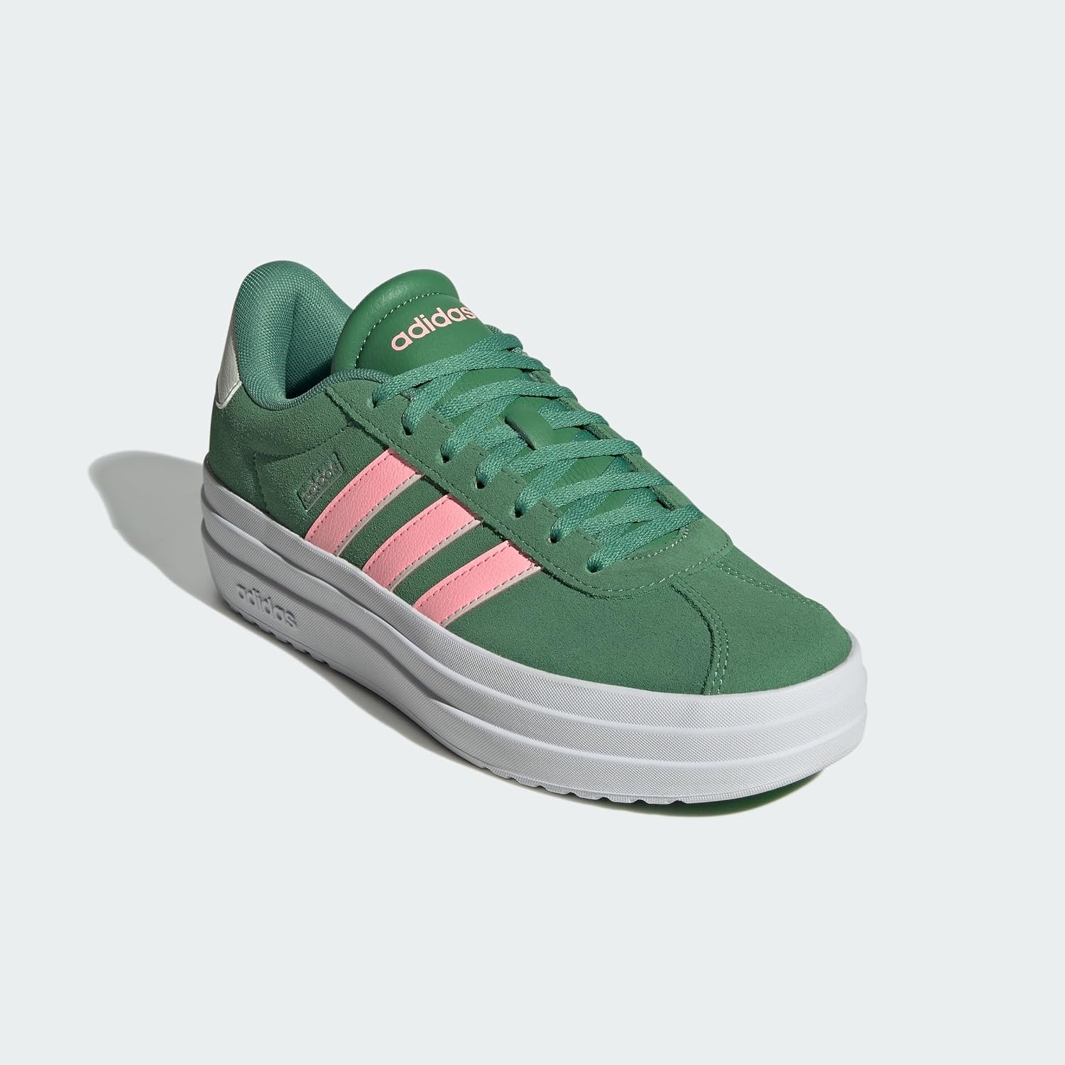 image:imageadidas Womens Vl Court Bold SneakerPreloved Green Pink Spark Ivory