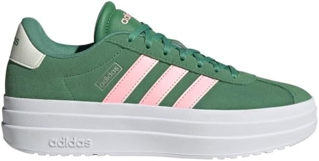 image:imageadidas Womens Vl Court Bold SneakerPreloved GreenPink SparkIvory