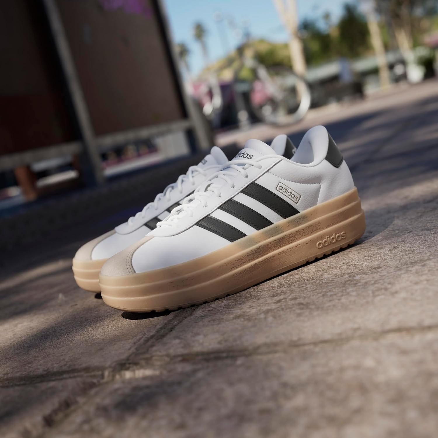 image:imageadidas Womens Vl Court Bold SneakerWhiteBlackWonder Beige