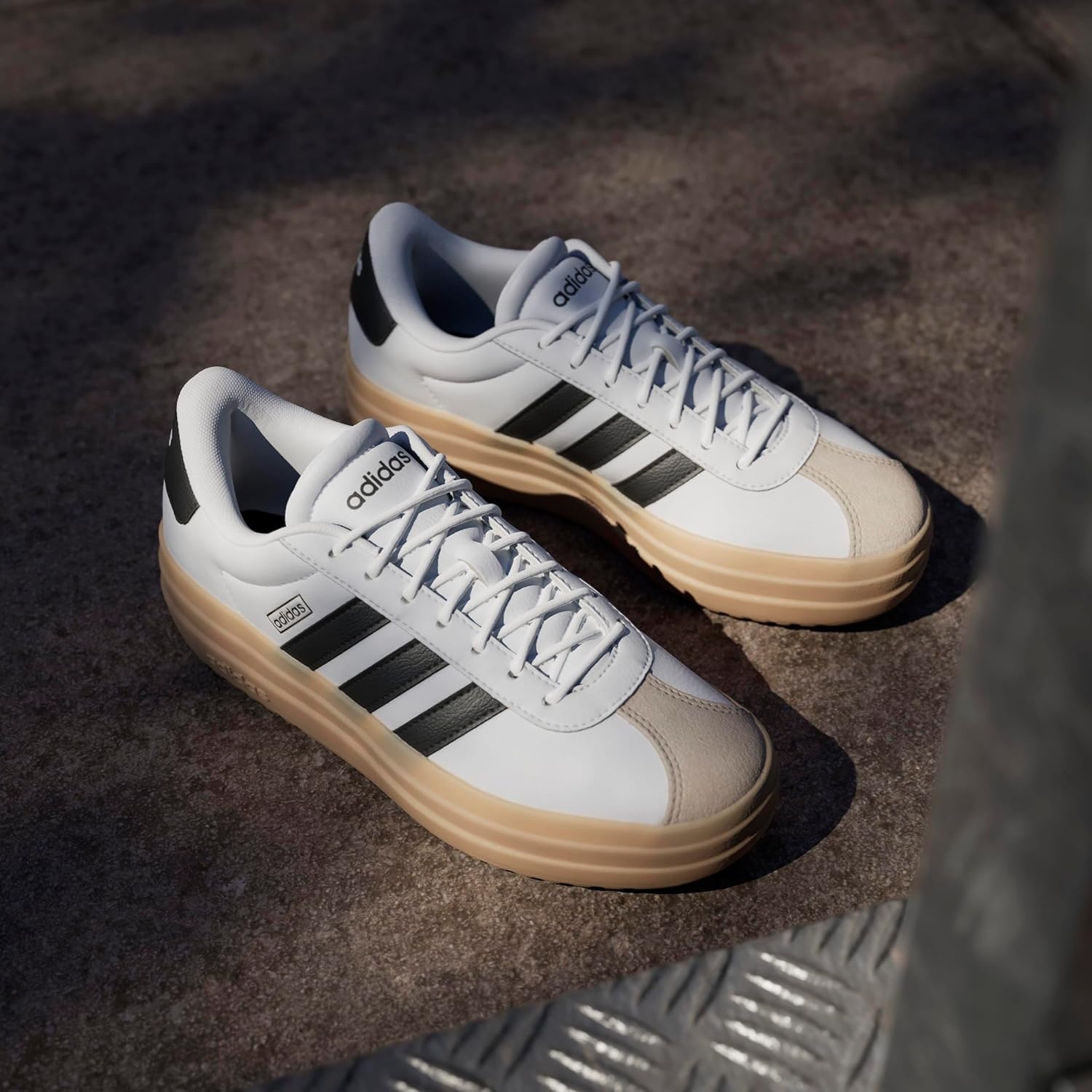 image:imageadidas Womens Vl Court Bold SneakerWhiteBlackWonder Beige