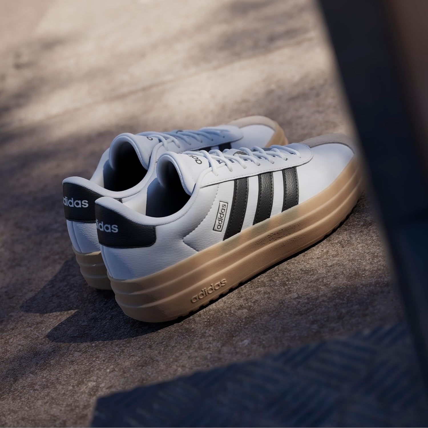 image:imageadidas Womens Vl Court Bold SneakerWhiteBlackWonder Beige