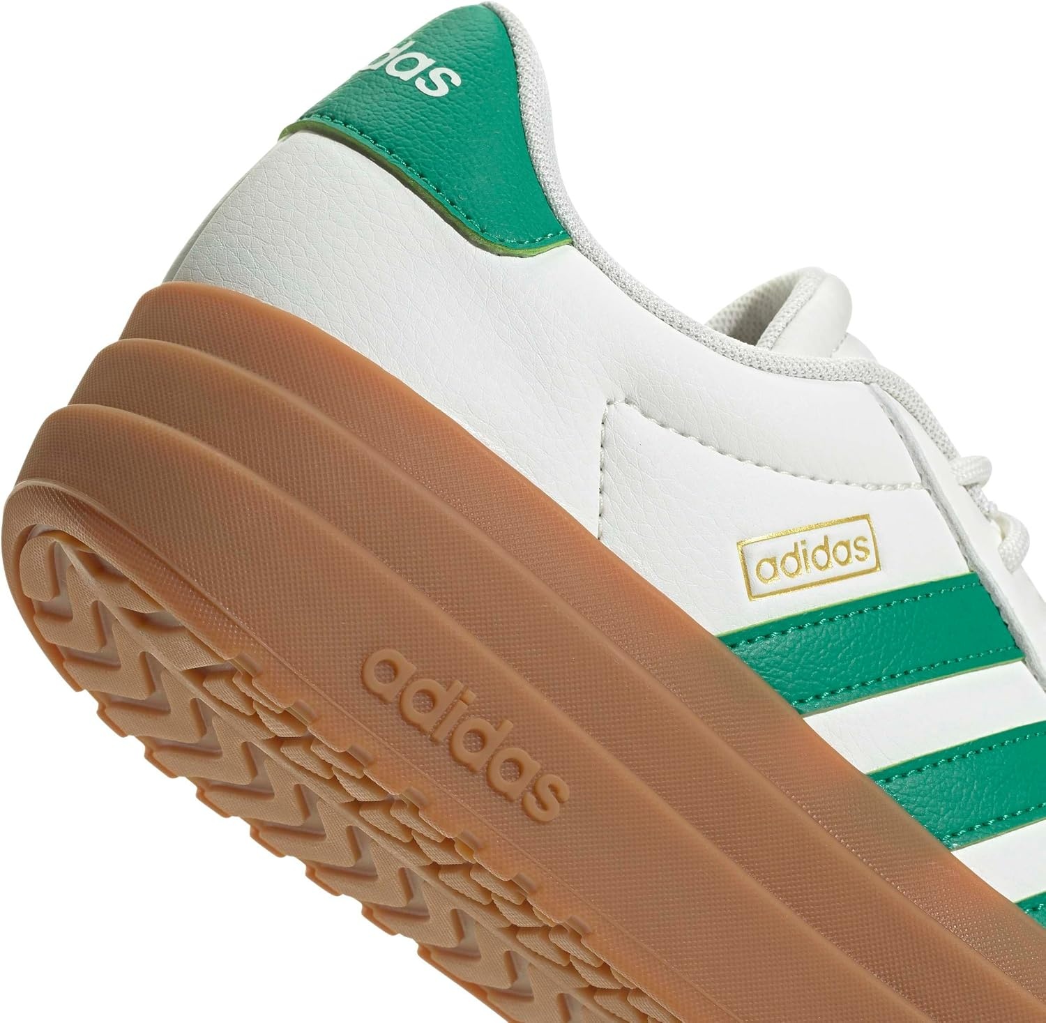 image:imageadidas Womens Vl Court Bold SneakerWhiteCourt GreenGold Metallic