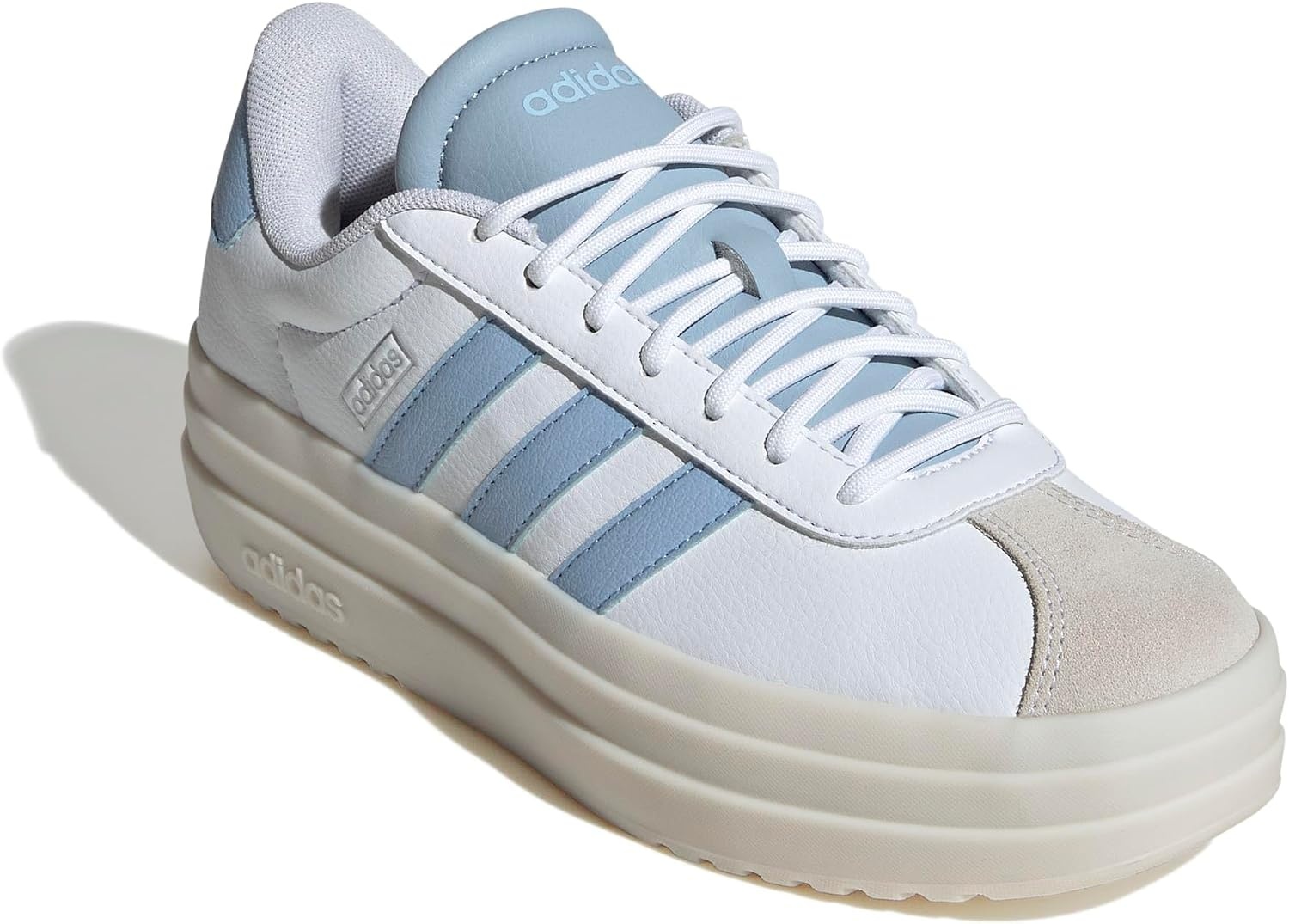 image:imageadidas Womens Vl Court Bold SneakerWhiteGlow BlueWonder Blue