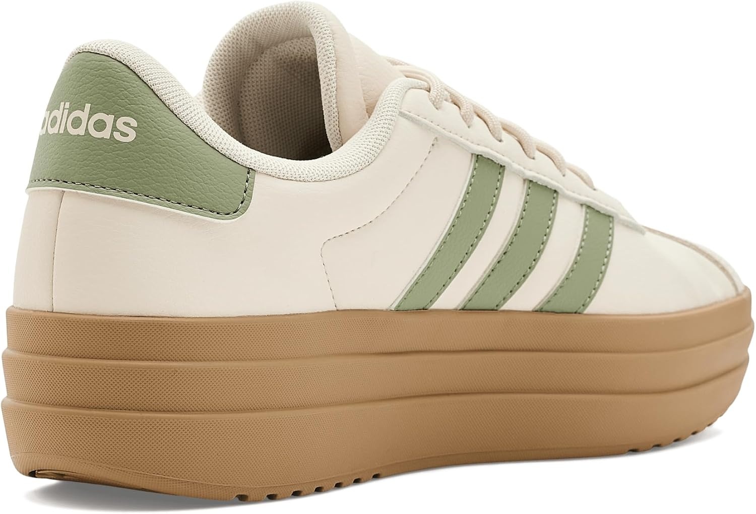 image:imageadidas Womens Vl Court Bold SneakerWonder WhiteTent GreenGold Metallic