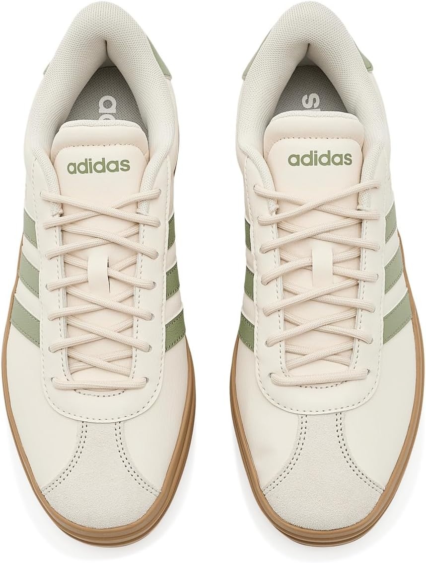 image:imageadidas Womens Vl Court Bold SneakerWonder WhiteTent GreenGold Metallic
