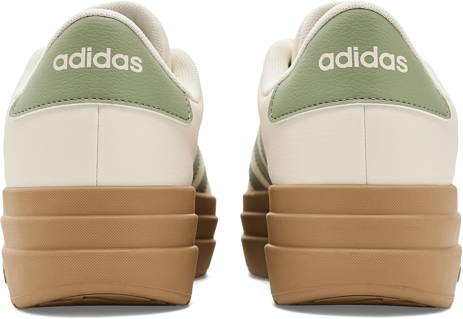 image:imageadidas Womens Vl Court Bold SneakerWonder WhiteTent GreenGold Metallic