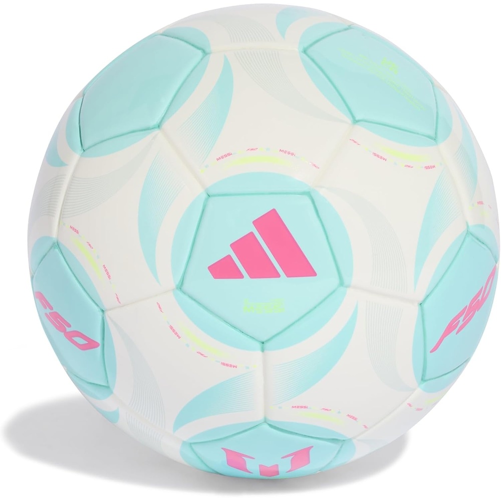 image:imageAdidas Messi Mini Soccer BallWhiteFlash AquaHalo Mint