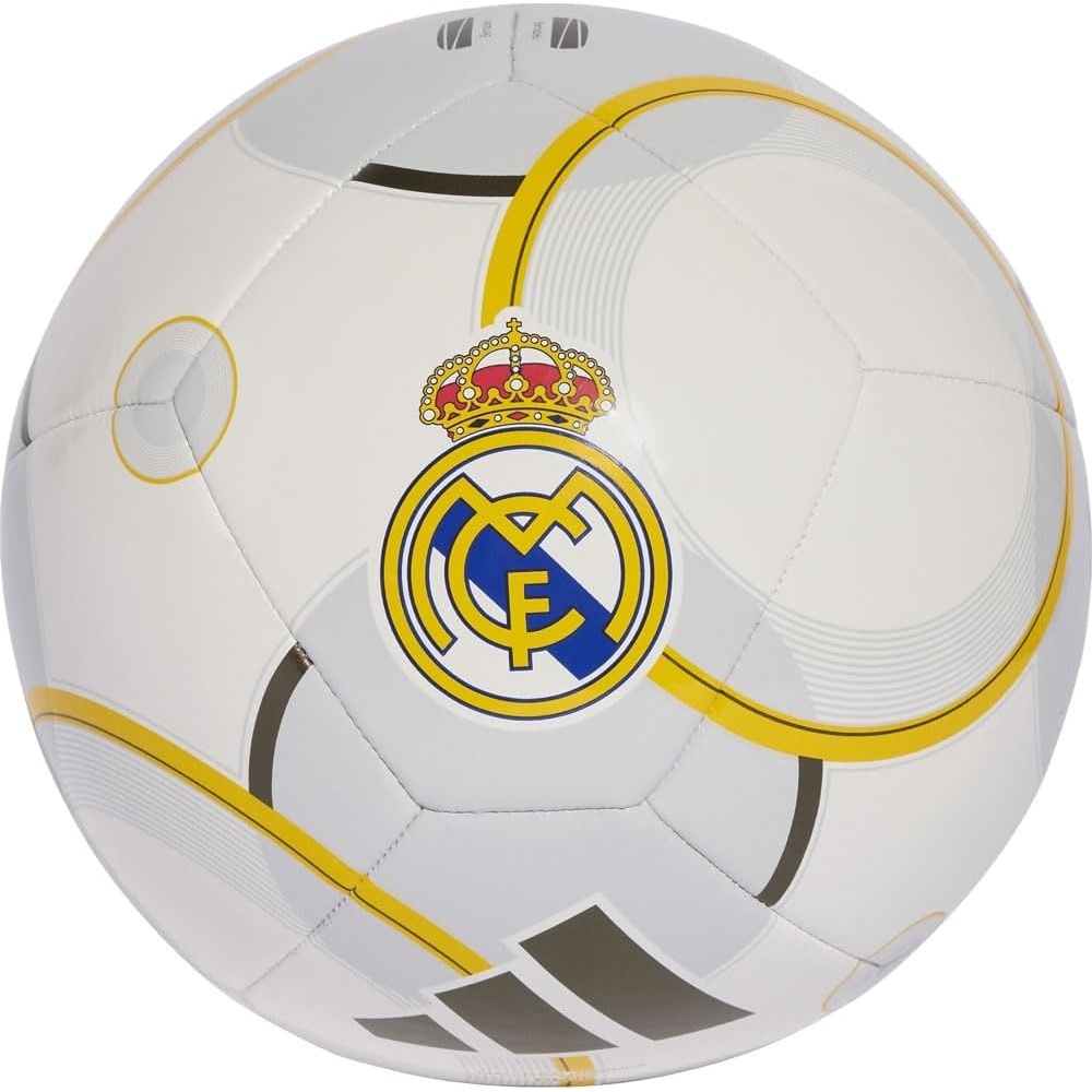 image:imageAdidas Real Madrid Home Club Soccer BallWhiteBold GoldSolid Grey