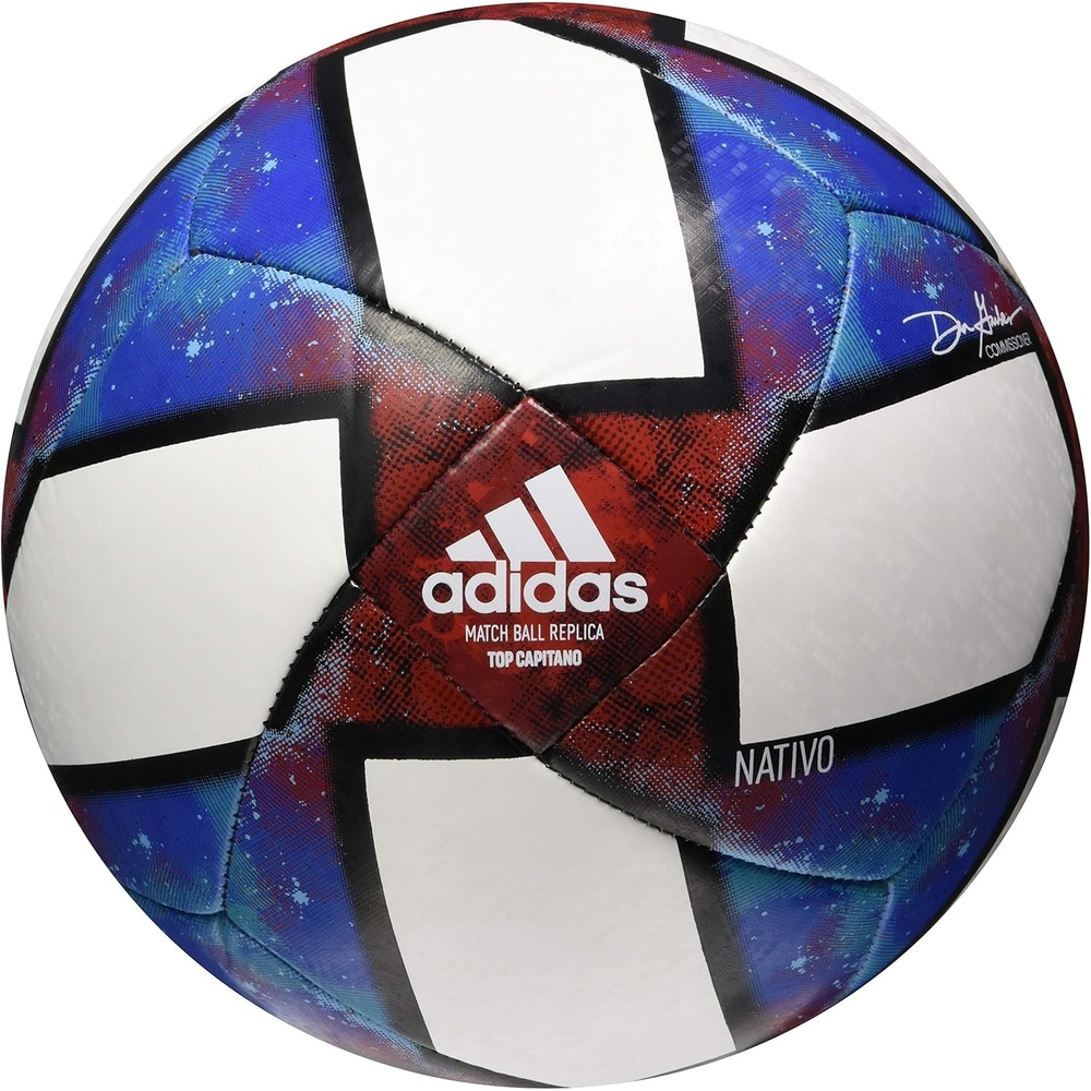 image:imageadidas Capitano Soccer BallWhiteBlackFootball BlueActive Red