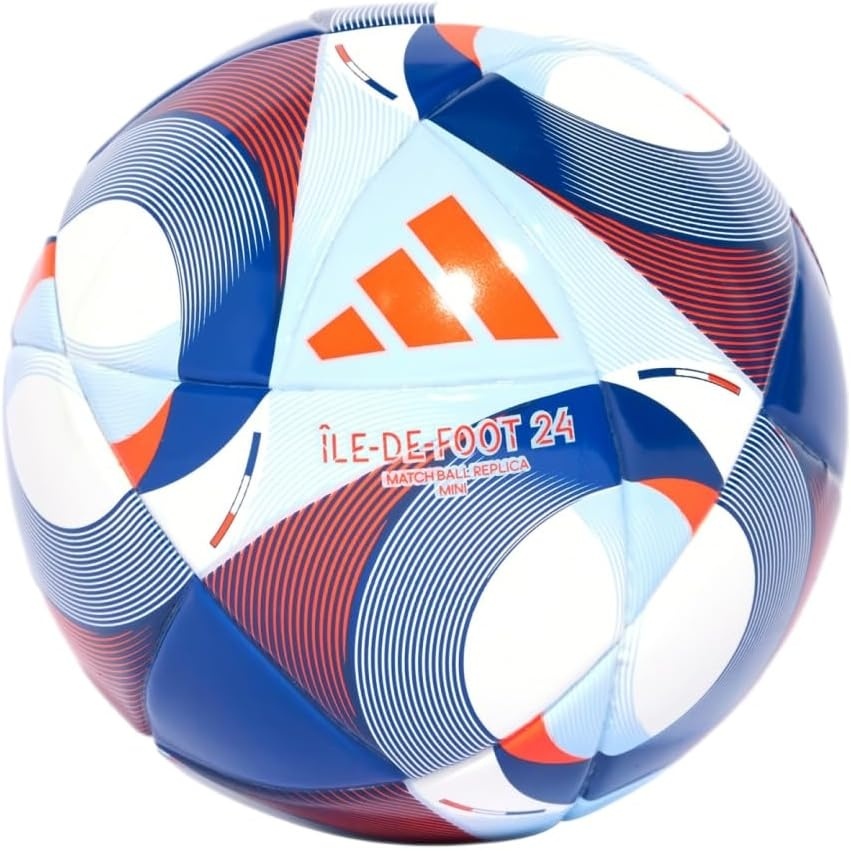 image:imageadidas ILEDeFoot 24 Mini Soccer BallWhiteSolar RedClear SkyTeam Royal Blue