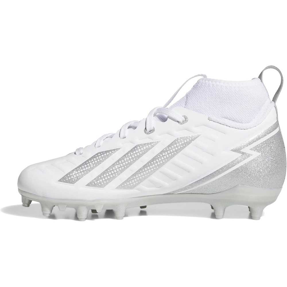 image:imageadidas Kids Adizero Impact2 II American Football Cleats Little KidBig KidWhiteSilver MetallicWhite
