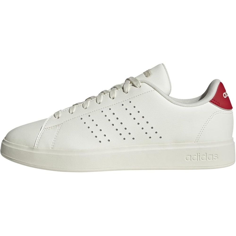 image:imageadidas Mens Advantage 20 Tennis Sneakers Shoes WhiteOff WhiteOff WhiteBetter Scarlet
