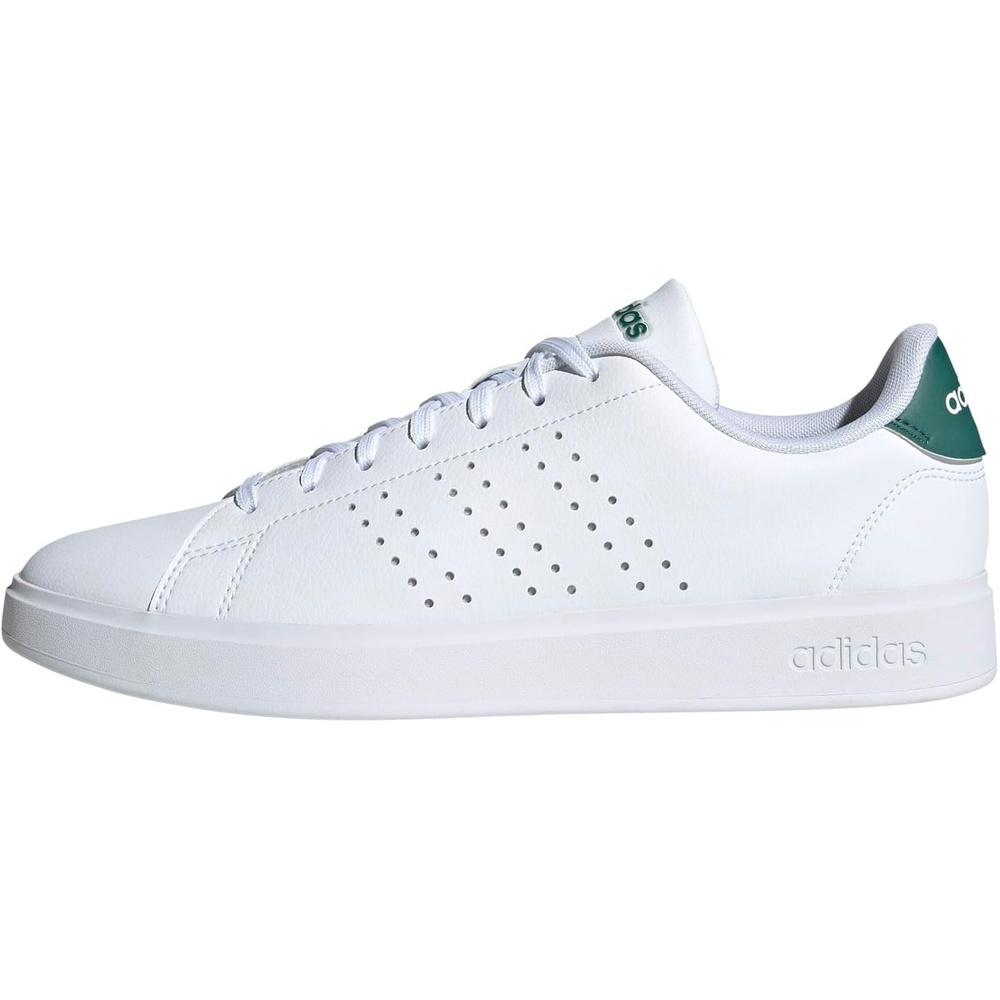 image:imageadidas Mens Advantage 20 Tennis Sneakers Shoes  WhiteWhiteBlackCollegiate Green