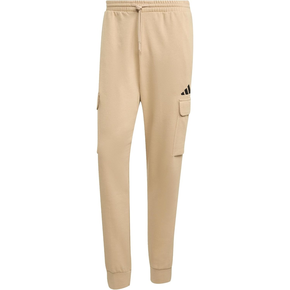 image:imageadidas Mens Essentials FeelCozy Fleece Cargo PantsWarm SandstoneBlack