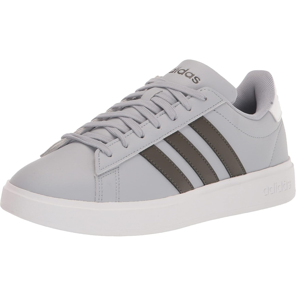 image:imageadidas Mens Grand Court 20 ShoeHalo SilverShadow OliveWhite