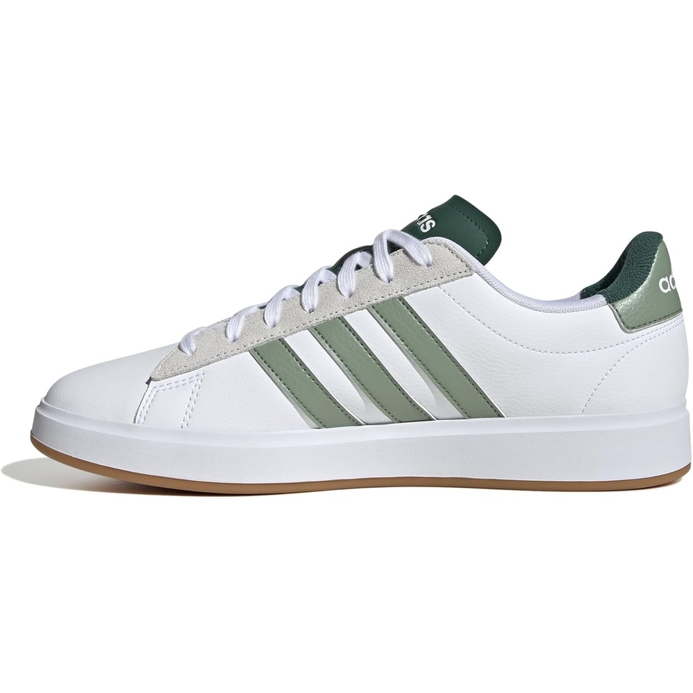 image:imageadidas Mens Grand Court 20 ShoeWhiteSilver GreenCollegiate Green