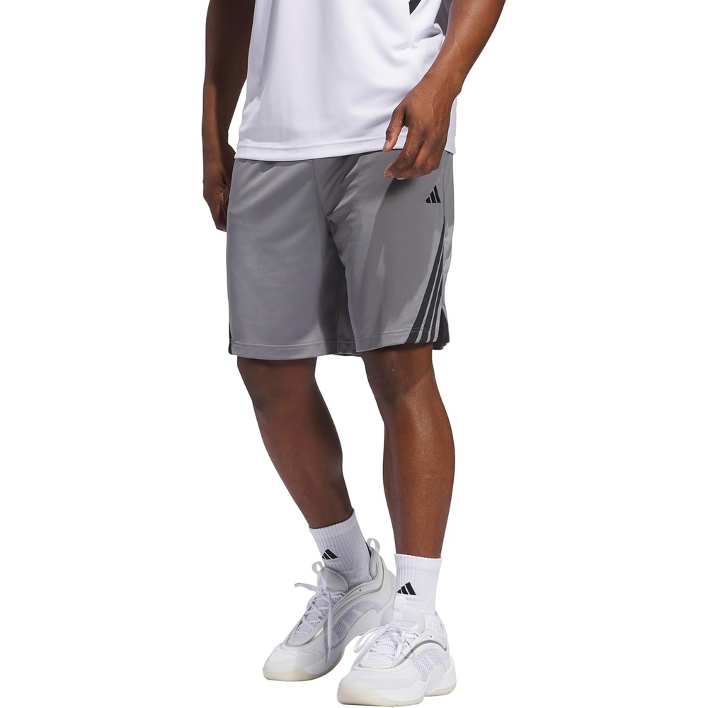 image:imageadidas Originals Mens Basketball Legends 3Stripes ShortsGreyBlack