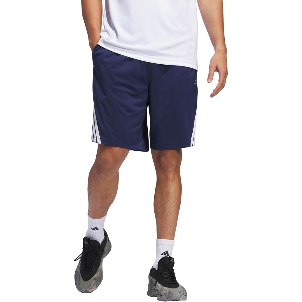 image:imageadidas Originals Mens Basketball Legends 3Stripes ShortsTeam Navy BlueWhite