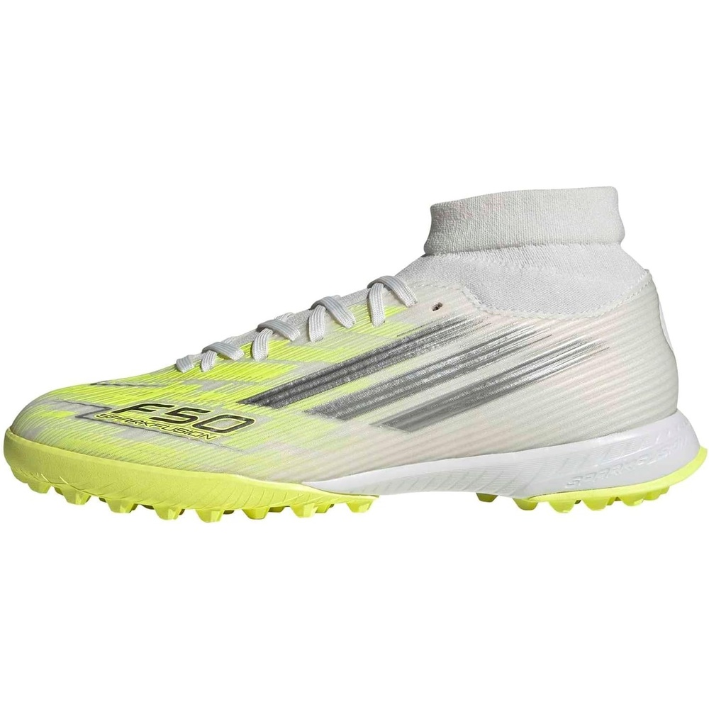 image:imageadidas Womens F50 Sparkfusion League Firm GroundArtificial Ground Soccer Cleats PurpleWhiteIron MetallicYellow
