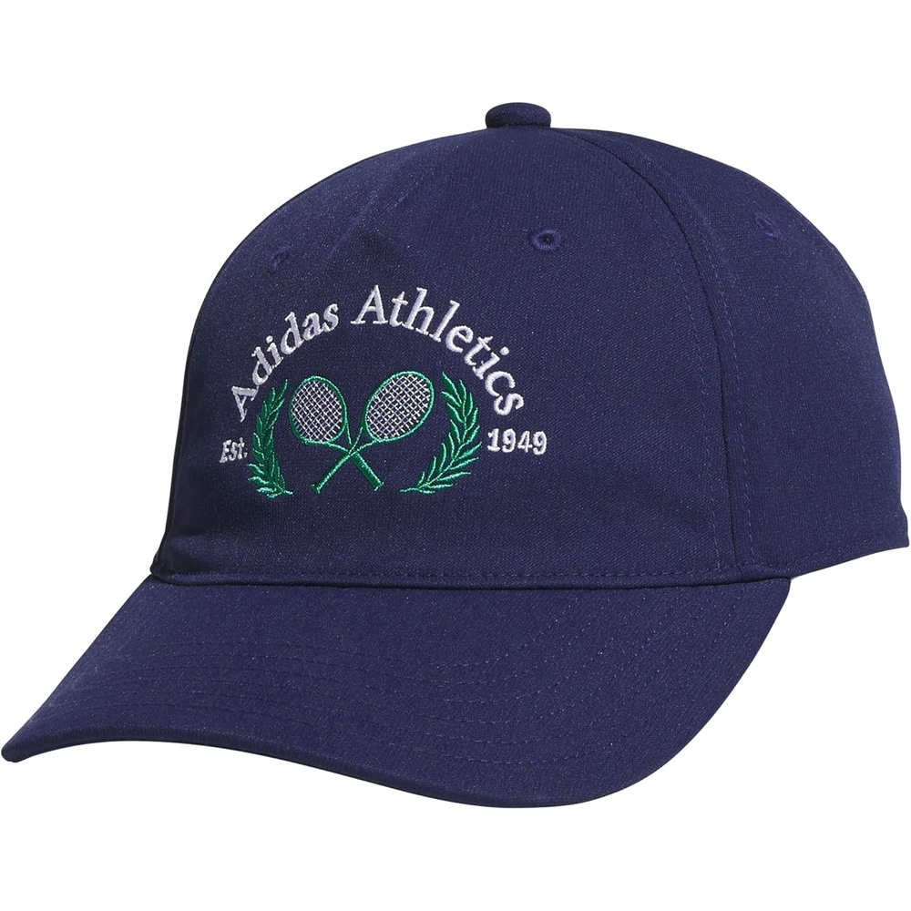 image:imageadidas Womens Sport Essentials Baseball Cap  Athletic Relaxed Strapback HatDark BlueCourt GreenWhite