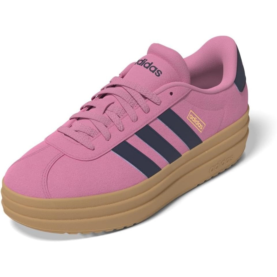 image:imageadidas Womens Vl Court Bold SneakerBliss PinkDark BlueGold Metallic