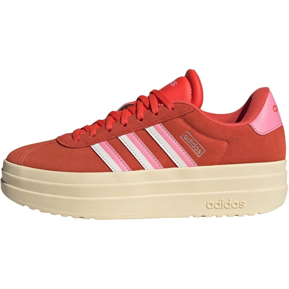 image:imageadidas Womens Vl Court Bold SneakerBright RedBliss PinkCloud White