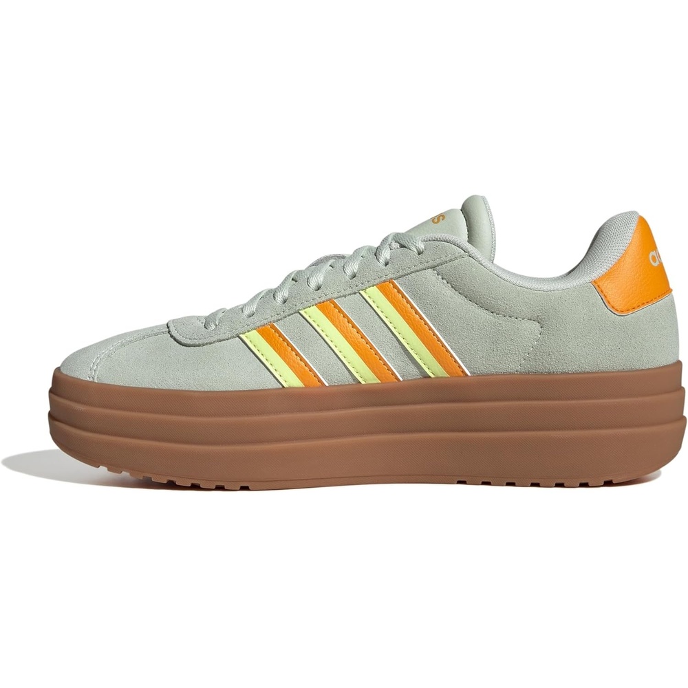 image:imageadidas Womens Vl Court Bold SneakerLinen GreenCrew OrangeYellow