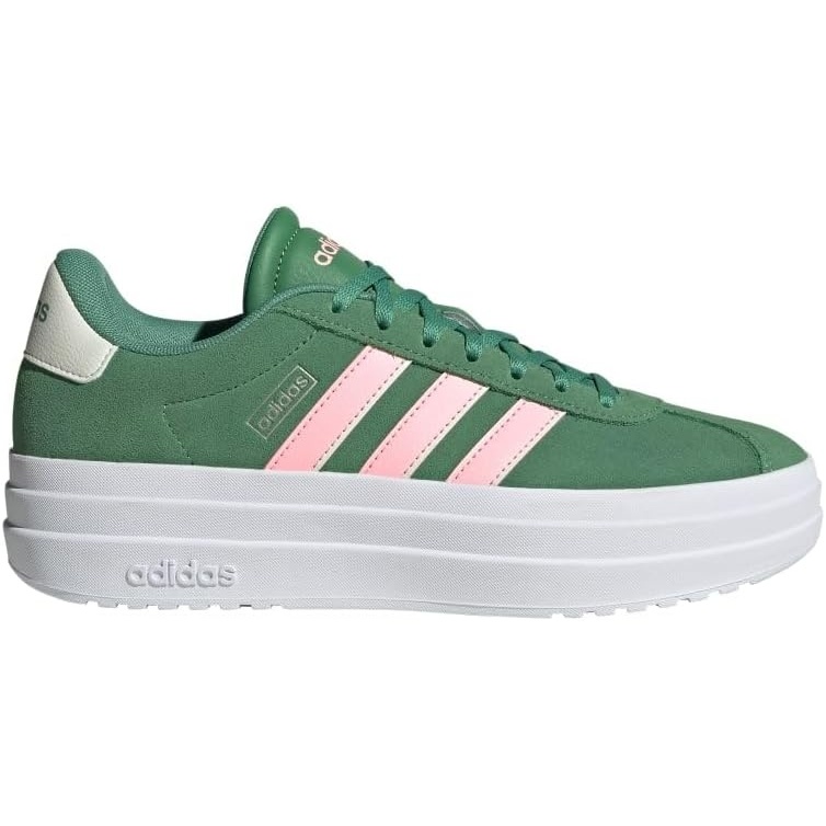image:imageadidas Womens Vl Court Bold SneakerPreloved GreenPink SparkIvory
