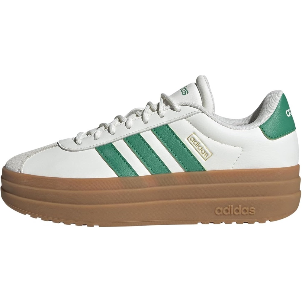 image:imageadidas Womens Vl Court Bold SneakerWhiteCourt GreenGold Metallic