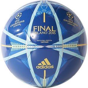 adidas Capitano Soccer Ball(EQT Blue/Shock Blue/Solar Gold)