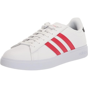 adidas Men’s Grand Court 2.0 Shoe(White/Better Scarlet/Black)