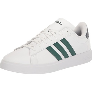 adidas Men’s Grand Court 2.0 Shoe(White/Collegiate Green/Shadow Navy)