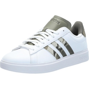 adidas Men’s Grand Court 2.0 Shoe(White/Olive Strata/Shadow Olive)