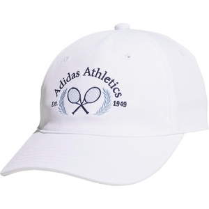 adidas Women’s Sport Essentials Baseball Cap – Athletic Relaxed Strapback Hat(White/Dark Blue/Glow Blue)