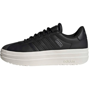 adidas Women’s Vl Court Bold Sneaker(Black/Black/Off White)