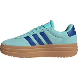 adidas Women’s Vl Court Bold Sneaker(Flash Aqua/Team Royal Blue/Gold Metallic)