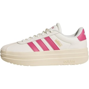 adidas Women’s Vl Court Bold Sneaker(Off White/Dual Magenta/Gold Metallic)
