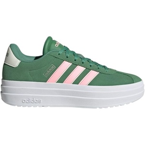 adidas Women’s Vl Court Bold Sneaker(Preloved Green/Pink Spark/Ivory)
