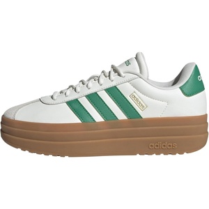 adidas Women’s Vl Court Bold Sneaker(White/Court Green/Gold Metallic)
